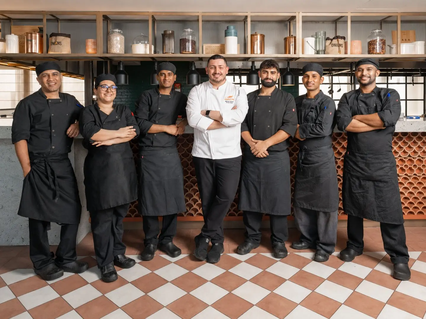 Chef & Hostess team at Minoa Mediterranean restaurant Qawra